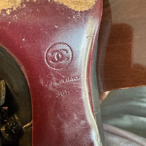 CHANEL Black Leather Ankle Booties - Picture 10 of 12